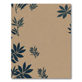 Deep Blue Botanical Branch Motif Rug