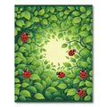 Whimsical Ladybug Foliage Garden Rug