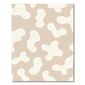 Beige White Organic Spot Rug
