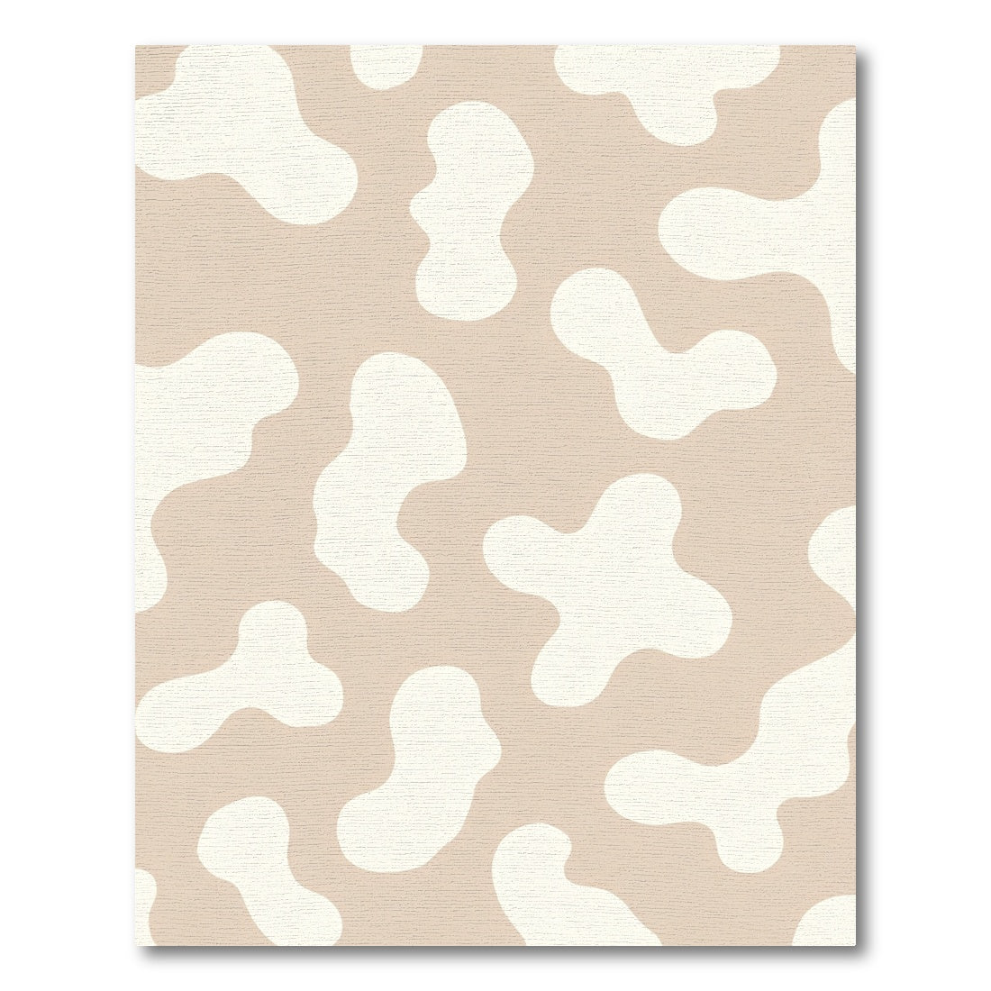 Beige White Organic Spot Rug