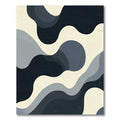 Cool Tones Wavy Abstract Rug