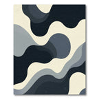 Cool Tones Wavy Abstract Rug