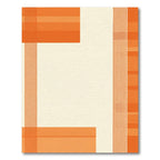 Warm Orange Linear Stripe Accent Rug