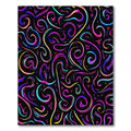 Neon Swirls Abstract Triangles Rug