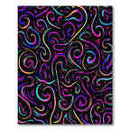 Neon Swirls Abstract Triangles Rug