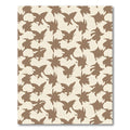 Cream Brown Abstract Leafy Swirl Rug