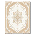 Neutral Beige Intricate Mandala Rug