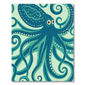 Teal Octopus Swirls Sea Creature Rug