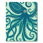Teal Octopus Swirls Sea Creature Rug