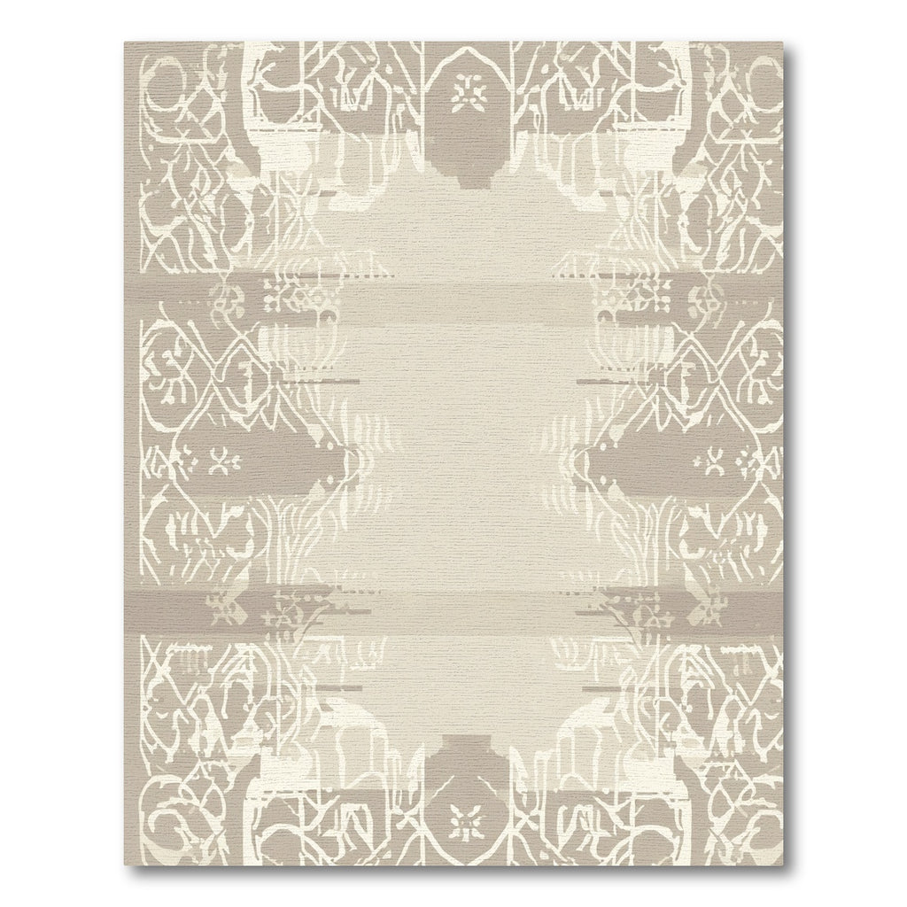 Neutral Earthy Archway Damask Rug
