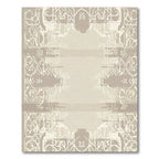 Neutral Earthy Archway Damask Rug