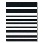 Bold Black and White Linear Bands Rug
