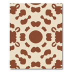 Cream Brown Abstract Spots Rug