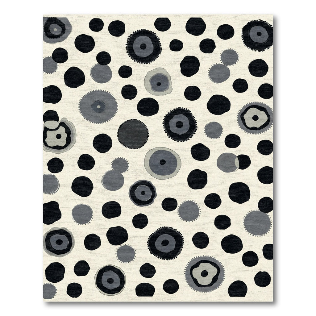 Monochromatic Abstract Circle Medallion Scatter Rug