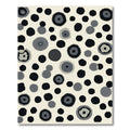 Monochromatic Abstract Circle Medallion Scatter Rug