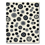Monochromatic Abstract Circle Medallion Scatter Rug