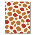 Red Brown Organic Blob Composition Rug