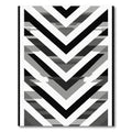 Monochromatic Chevron Geometric Overlay Rug