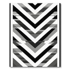 Monochromatic Chevron Geometric Overlay Rug