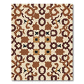 Earthy Brown Abstract Organic Medallion Rug