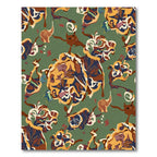 Earthy Abstract Floral Harmony Rug