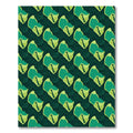 Emerald Abstract Organic Waves Rug