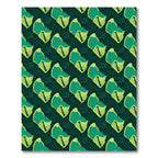 Emerald Abstract Organic Waves Rug