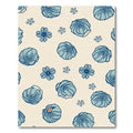 Ocean Blue Floral Whimsical Garden Rug