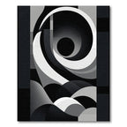 Monochromatic Abstract Swirl Gradient Rug