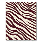 Crimson Cream Wavy Stripes Rug