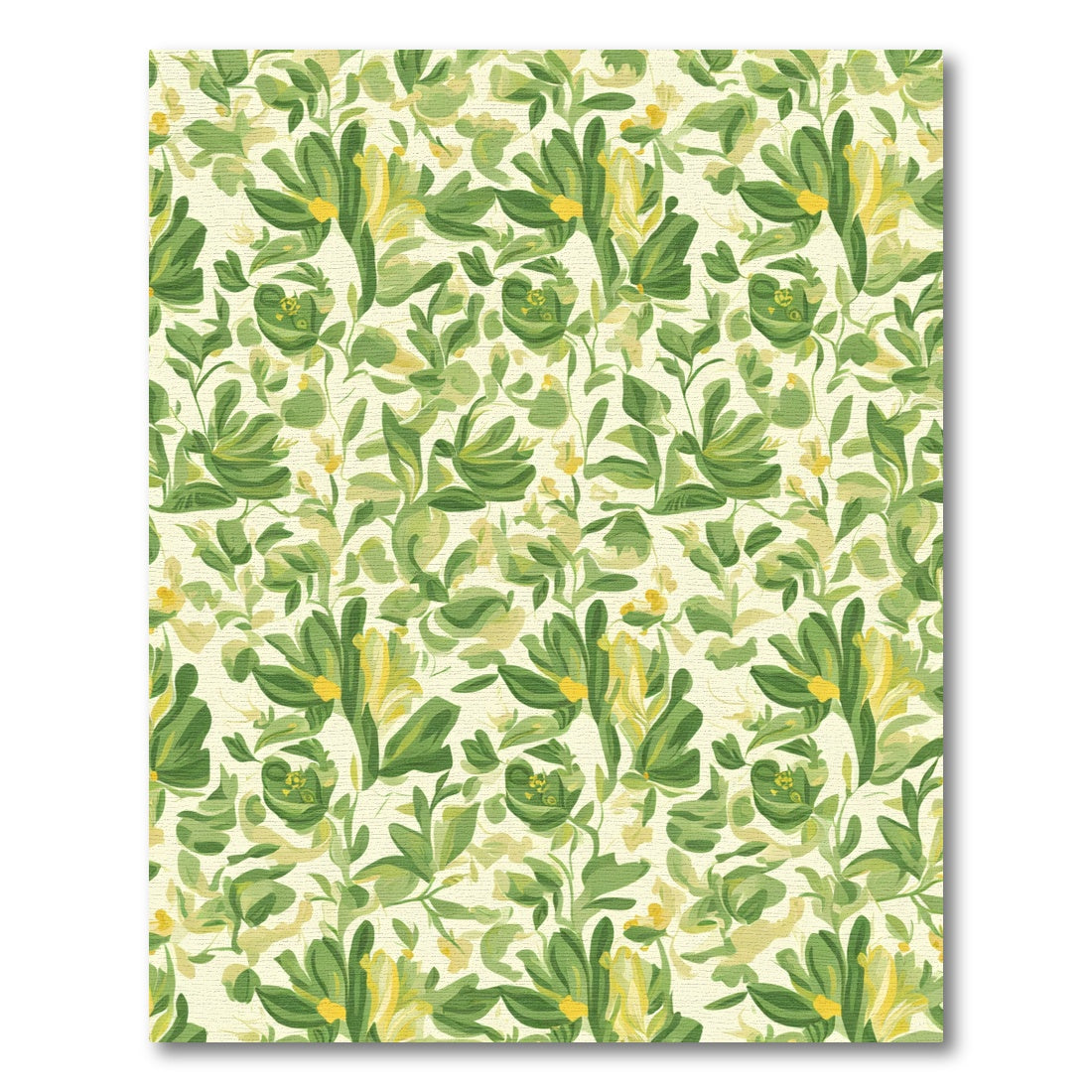 Verdant Green Floral Meadow Rug