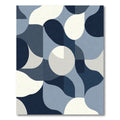 Deep Blue Modern Geometric Fluid Rug