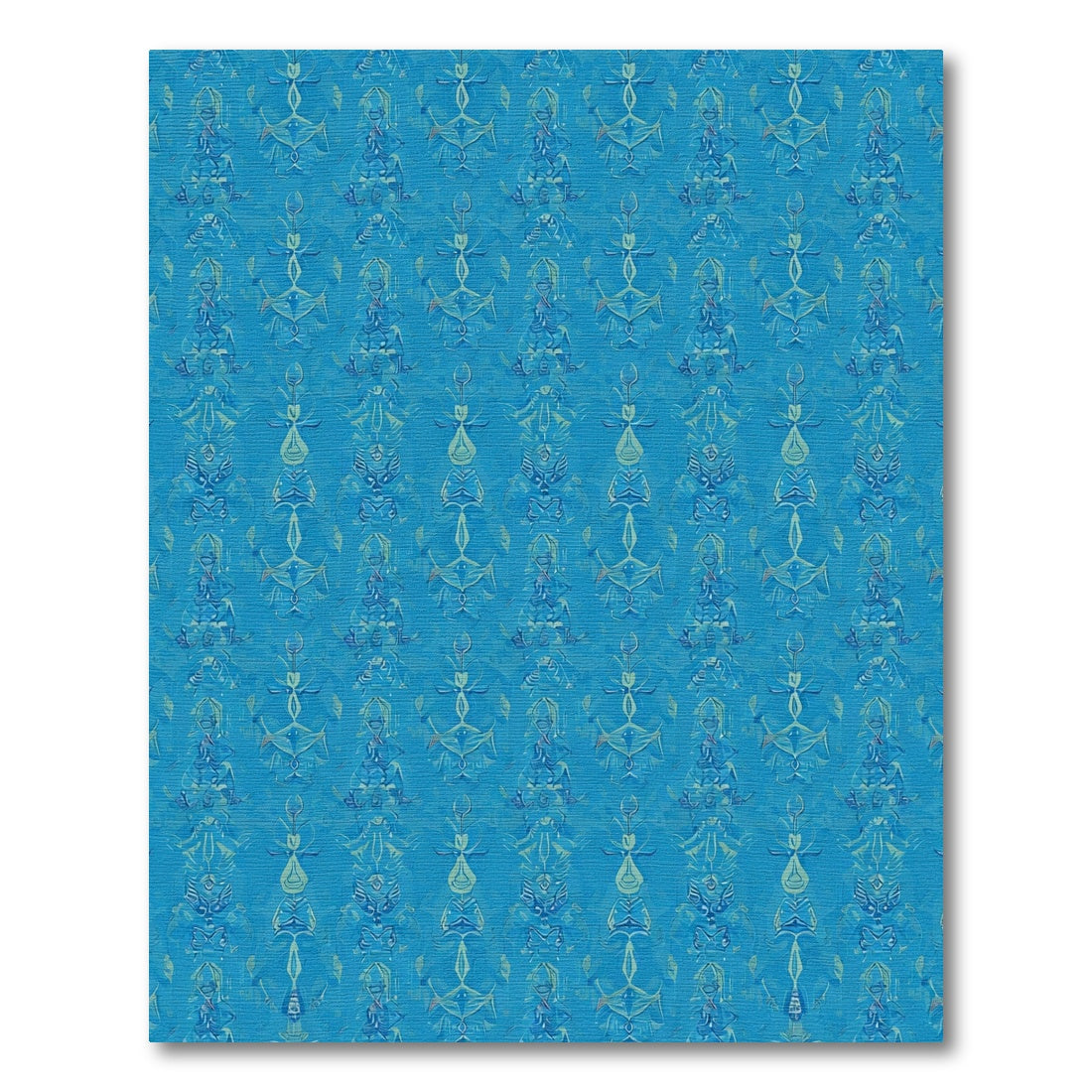 Aquatic Blue Abstract Kaleidoscope Rug
