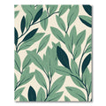 Earthy Green Leaf Branches Botanical Rug