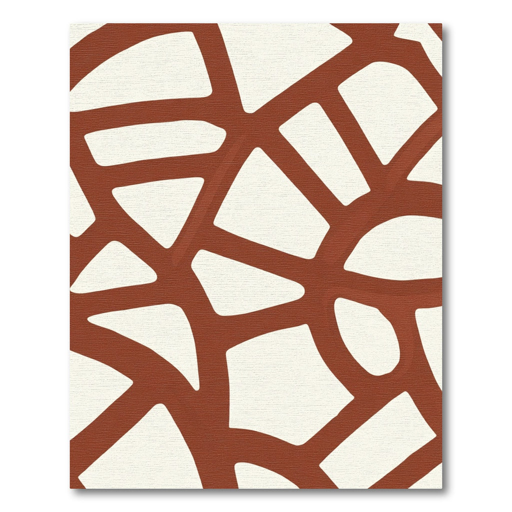 Terracotta Network Abstract Organic Rug