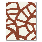 Terracotta Network Abstract Organic Rug