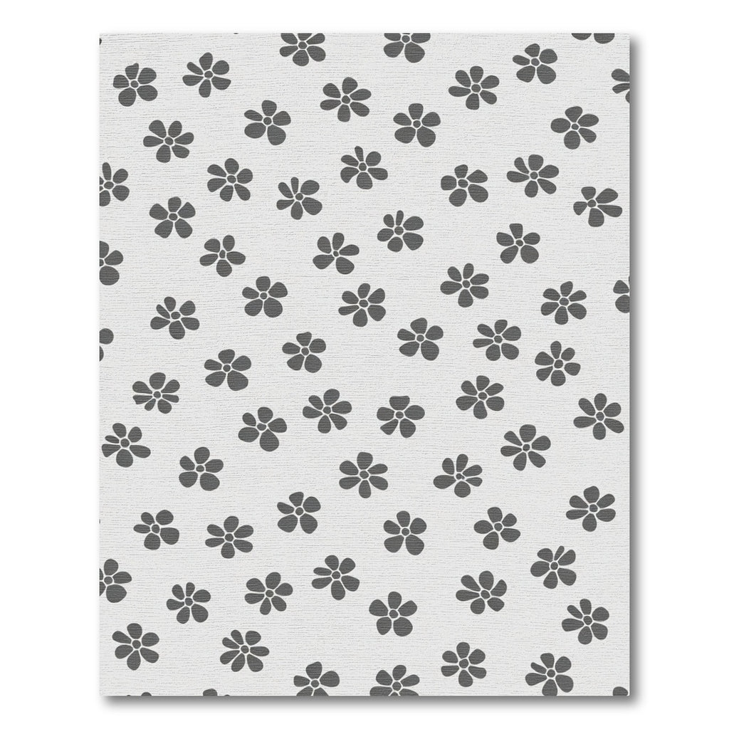 Gray Daisy Scatter Accent Rug