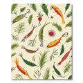 Vibrant Fish And Green Foliage Collection Rug