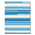 Modern Blue Stripe Abstract Rug