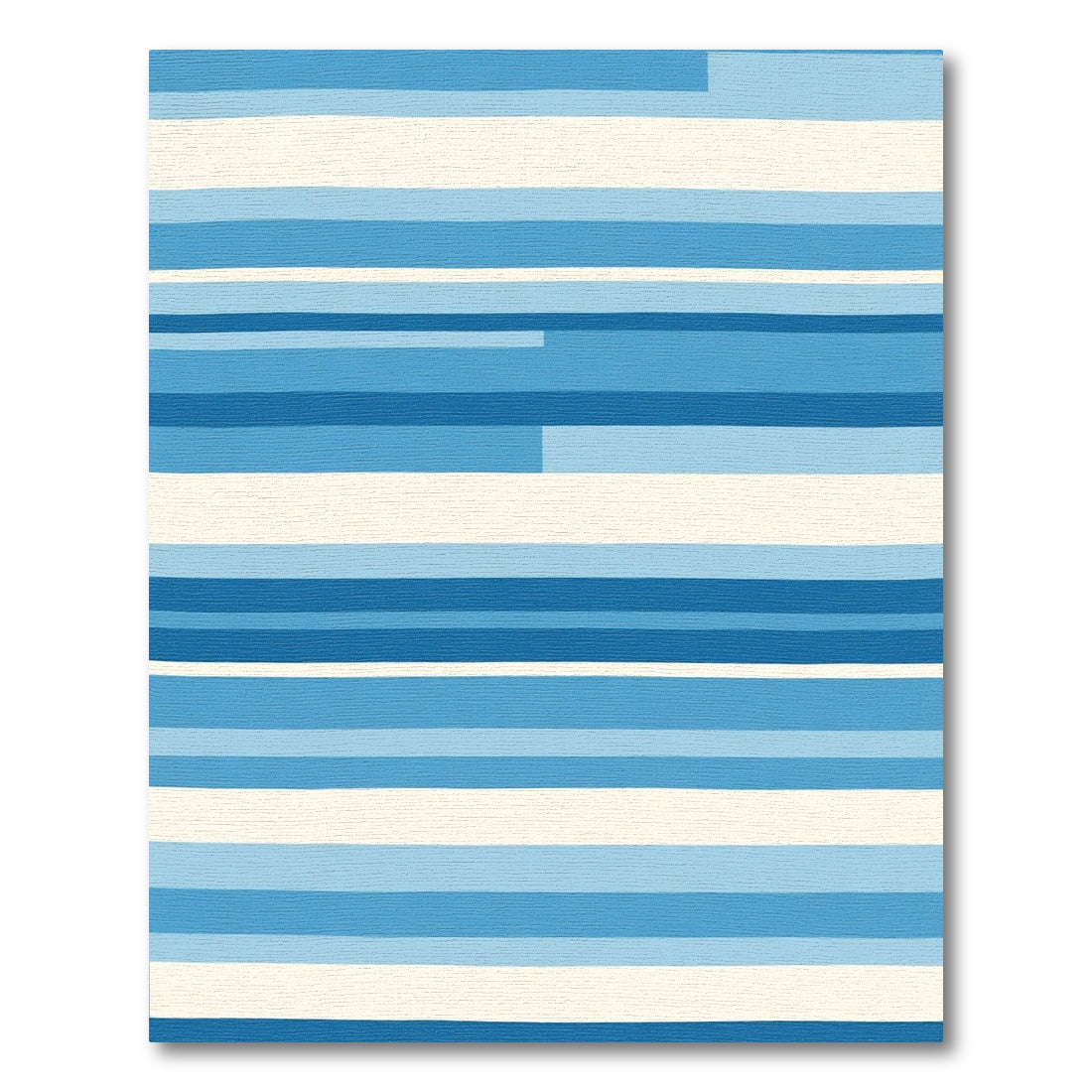 Modern Blue Stripe Abstract Rug