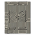 Chic Black Cream Interlocking Geometric Rug