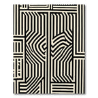 Chic Black Cream Interlocking Geometric Rug