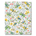 Whimsical Dragonfly Garden Floral Pattern Rug