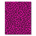 Hot Pink Black Abstract Spots Rug