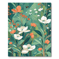 Whimsical White Orange Blossom Garden Rug