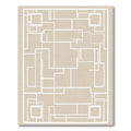 Geometric Abstract Lines Tan Rug