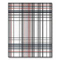Bold Red Black Geometric Stripes Rug