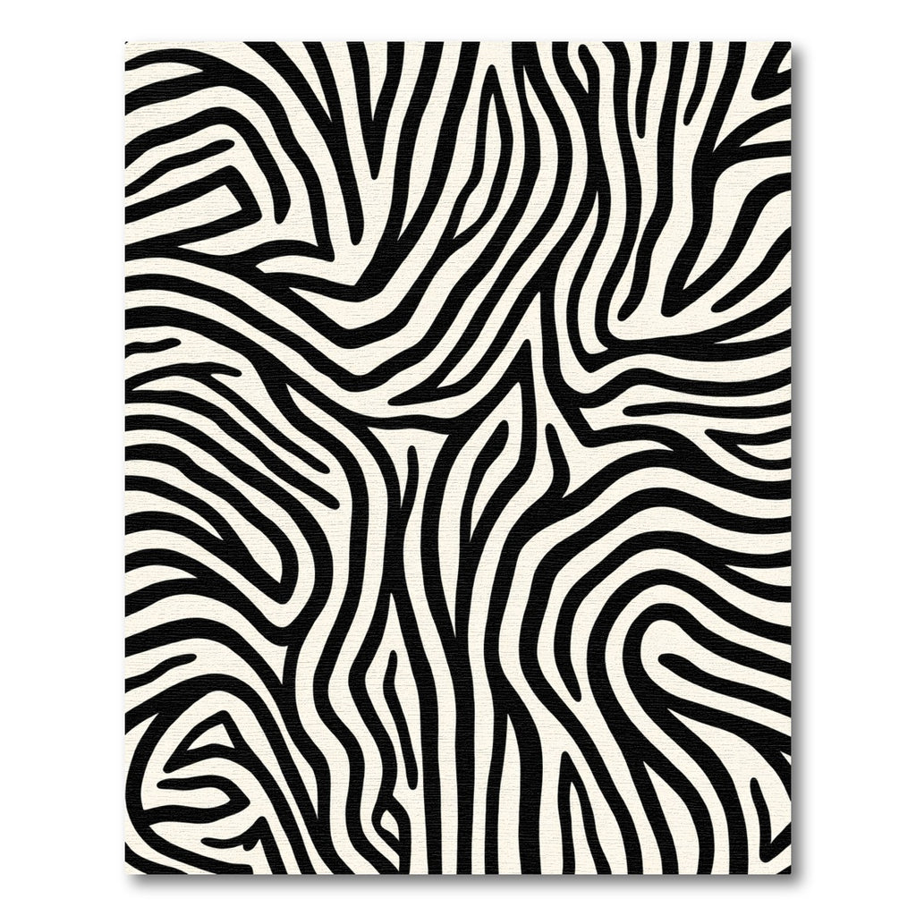 Bold Black Cream Wild Stripes Rug