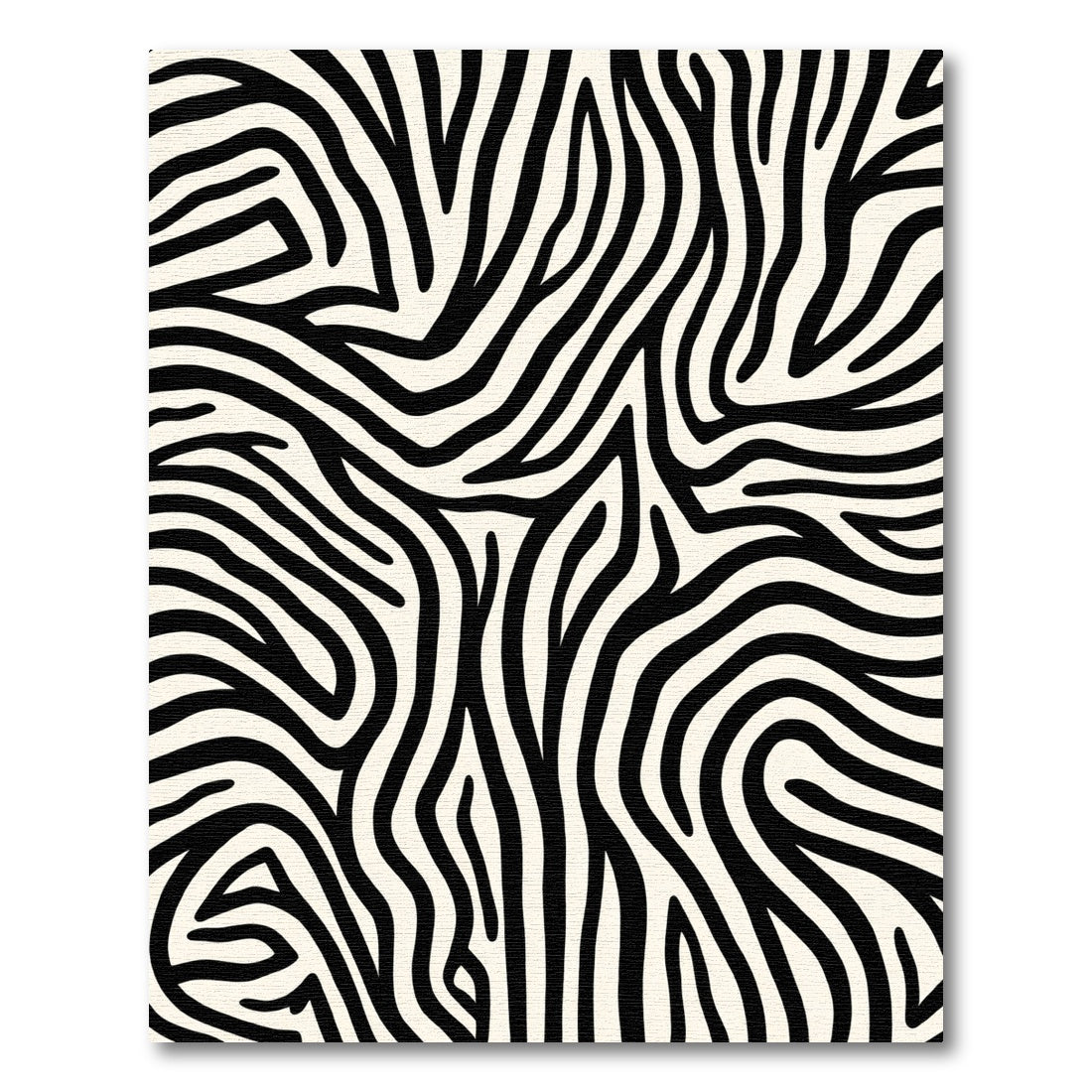 Bold Black Cream Wild Stripes Rug