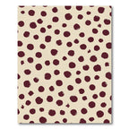 Deep Red Polka Dot Scatter Rug